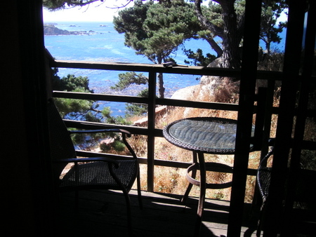 Our balcony at the Timber Cove Inn
