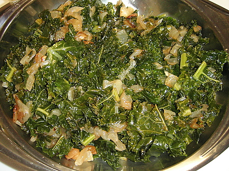 steamed kale