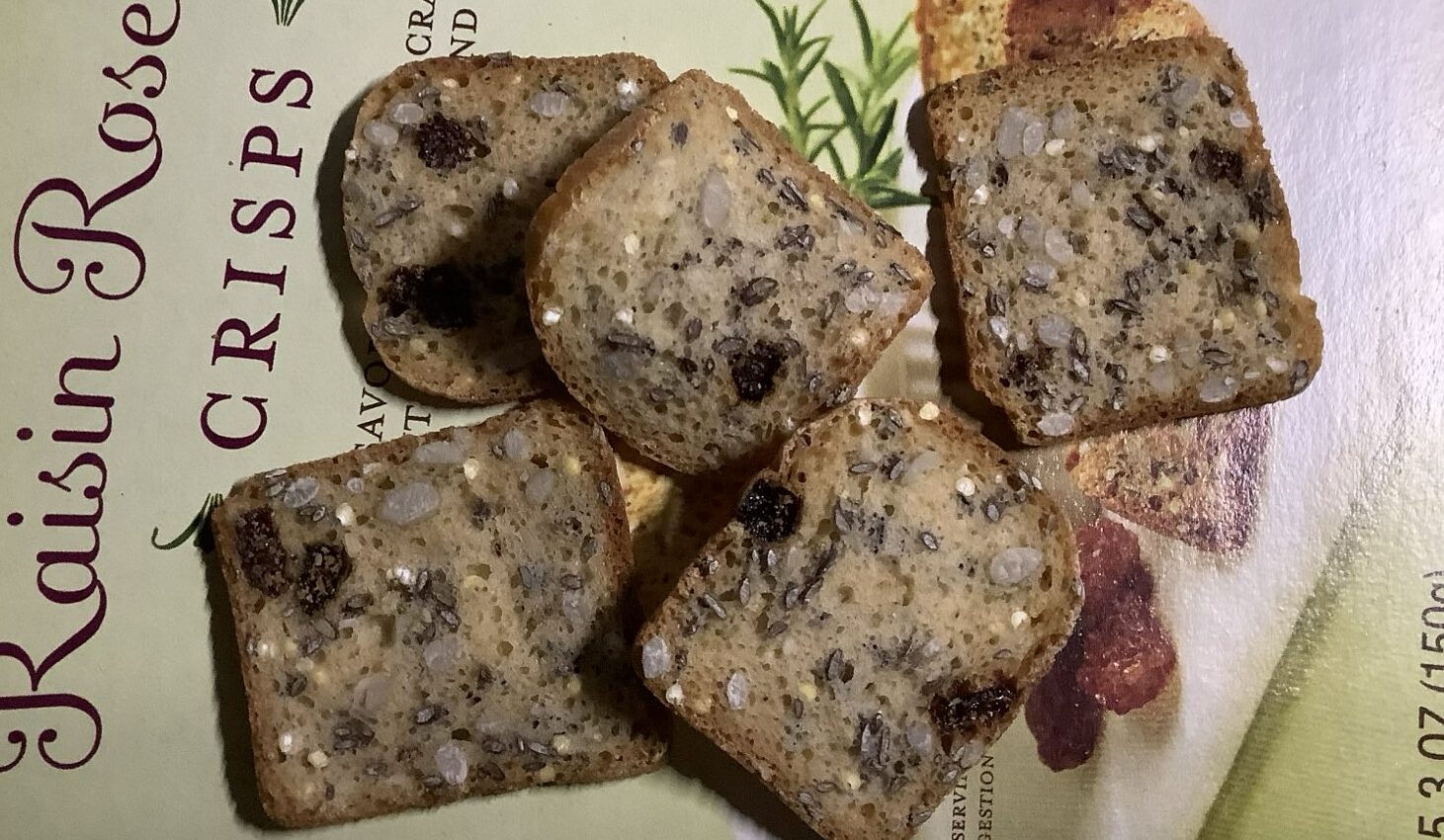 raisin rosemary crisps